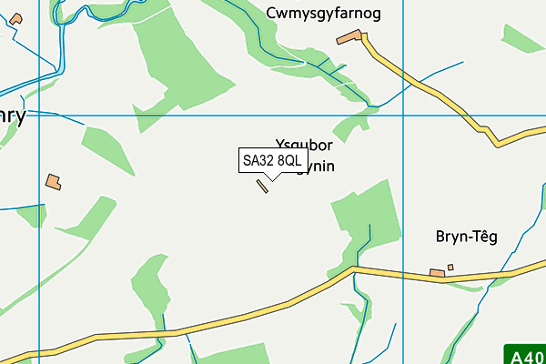 SA32 8QL map - OS VectorMap District (Ordnance Survey)