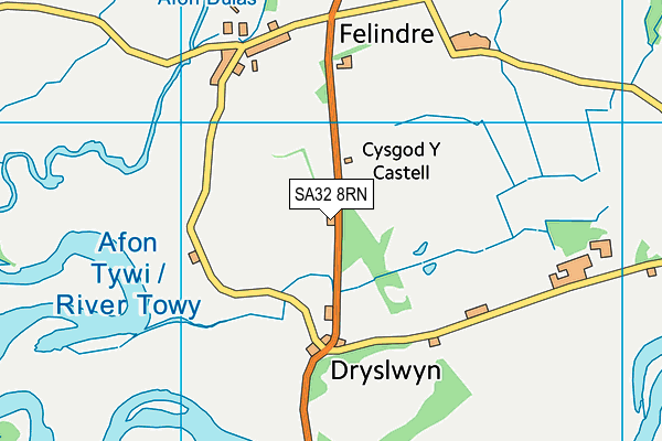 SA32 8RN map - OS VectorMap District (Ordnance Survey)