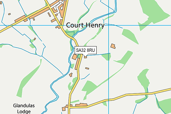 SA32 8RU map - OS VectorMap District (Ordnance Survey)