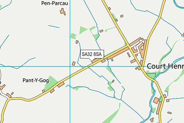 SA32 8SA map - OS VectorMap District (Ordnance Survey)