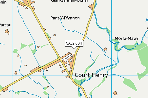 SA32 8SH map - OS VectorMap District (Ordnance Survey)