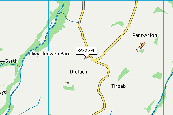 SA32 8SL map - OS VectorMap District (Ordnance Survey)