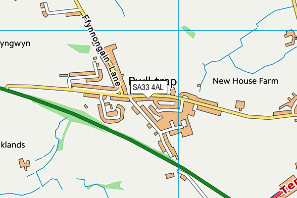 SA33 4AL map - OS VectorMap District (Ordnance Survey)