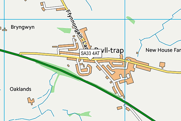 SA33 4AT map - OS VectorMap District (Ordnance Survey)