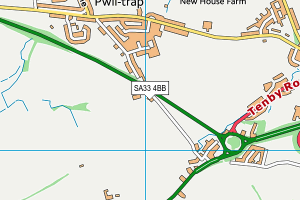 SA33 4BB map - OS VectorMap District (Ordnance Survey)