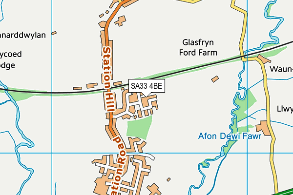 SA33 4BE map - OS VectorMap District (Ordnance Survey)