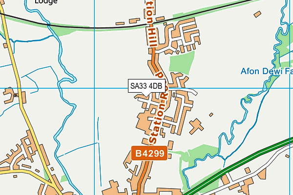 SA33 4DB map - OS VectorMap District (Ordnance Survey)