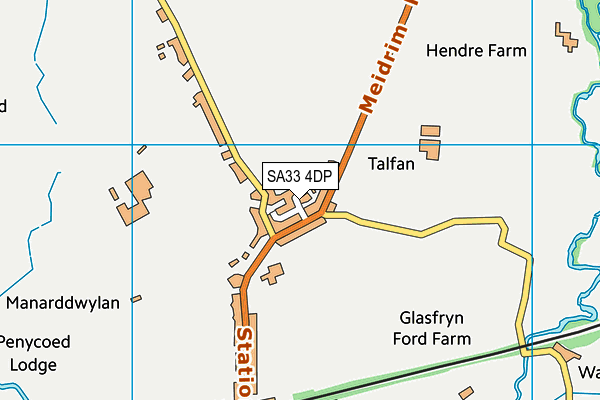 SA33 4DP map - OS VectorMap District (Ordnance Survey)