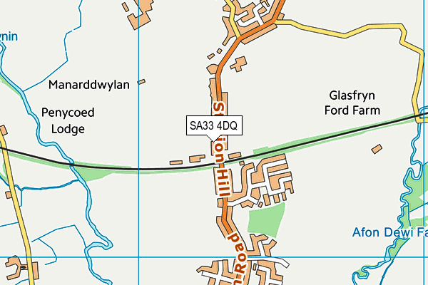 SA33 4DQ map - OS VectorMap District (Ordnance Survey)