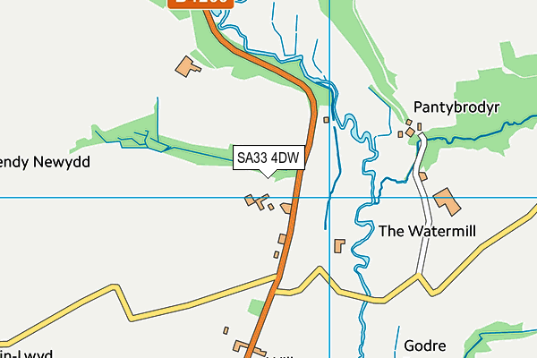 SA33 4DW map - OS VectorMap District (Ordnance Survey)