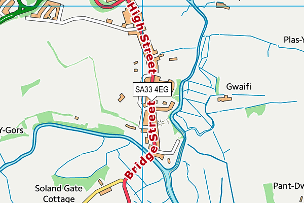 SA33 4EG map - OS VectorMap District (Ordnance Survey)