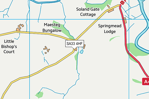 SA33 4HF map - OS VectorMap District (Ordnance Survey)