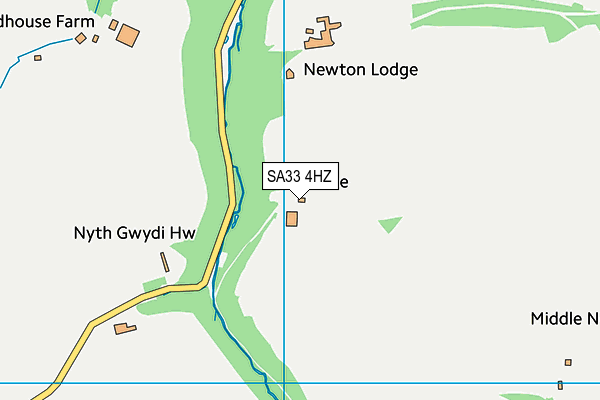 SA33 4HZ map - OS VectorMap District (Ordnance Survey)