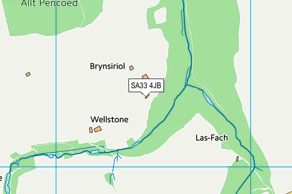 SA33 4JB map - OS VectorMap District (Ordnance Survey)