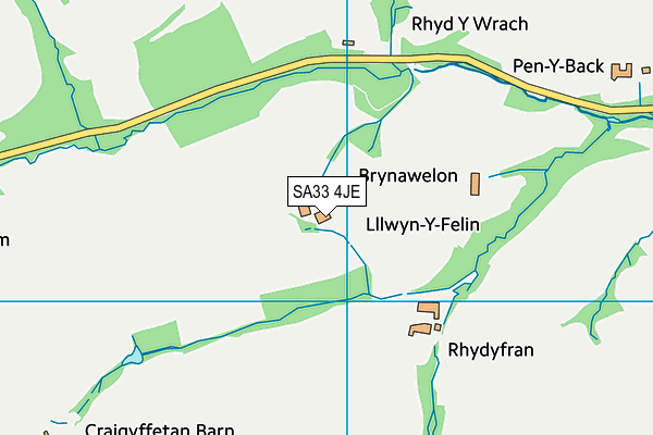 SA33 4JE map - OS VectorMap District (Ordnance Survey)