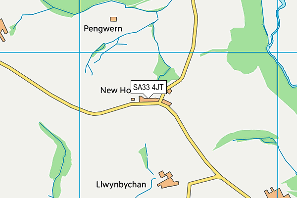 SA33 4JT map - OS VectorMap District (Ordnance Survey)