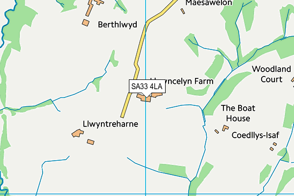 SA33 4LA map - OS VectorMap District (Ordnance Survey)