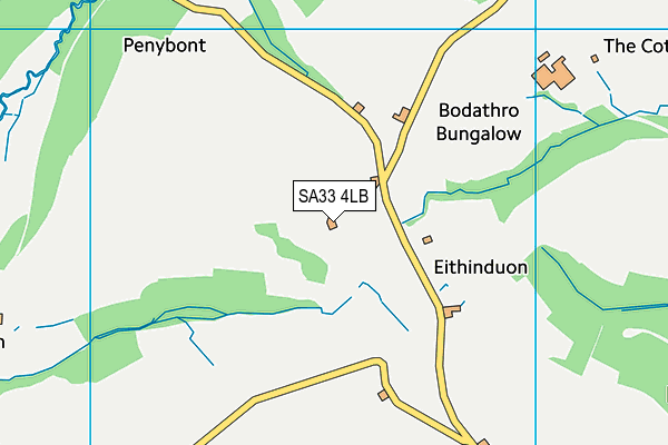 SA33 4LB map - OS VectorMap District (Ordnance Survey)