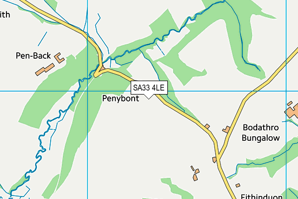 SA33 4LE map - OS VectorMap District (Ordnance Survey)