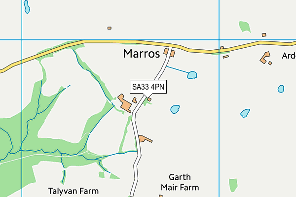 SA33 4PN map - OS VectorMap District (Ordnance Survey)