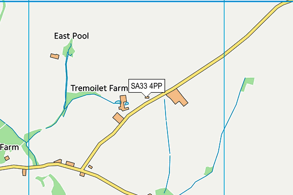 SA33 4PP map - OS VectorMap District (Ordnance Survey)