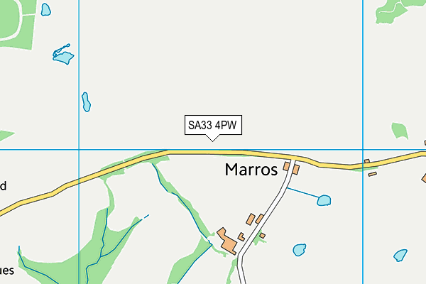 SA33 4PW map - OS VectorMap District (Ordnance Survey)