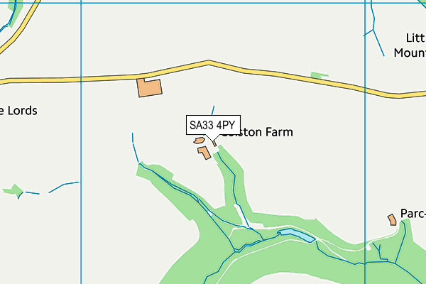 SA33 4PY map - OS VectorMap District (Ordnance Survey)