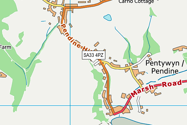 SA33 4PZ map - OS VectorMap District (Ordnance Survey)