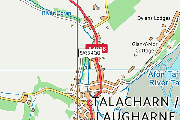 SA33 4QQ map - OS VectorMap District (Ordnance Survey)