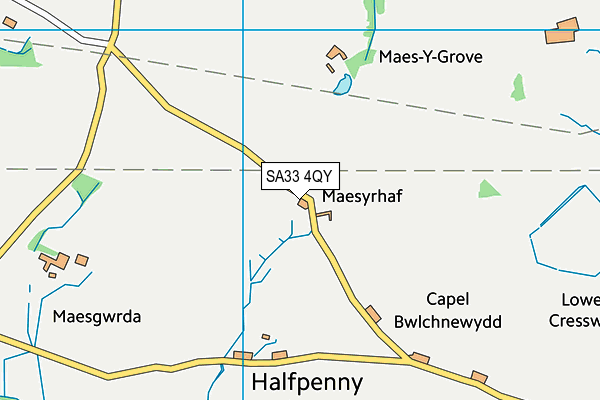 SA33 4QY map - OS VectorMap District (Ordnance Survey)