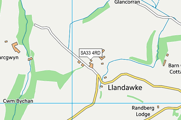 SA33 4RD map - OS VectorMap District (Ordnance Survey)