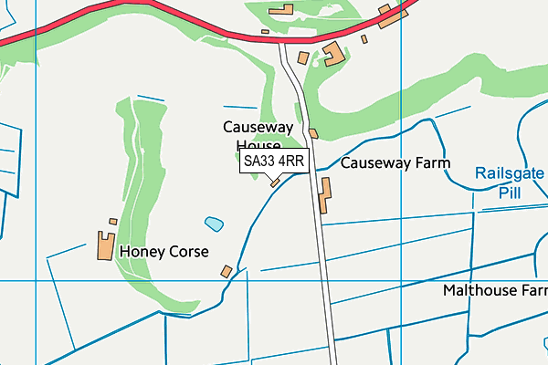 SA33 4RR map - OS VectorMap District (Ordnance Survey)