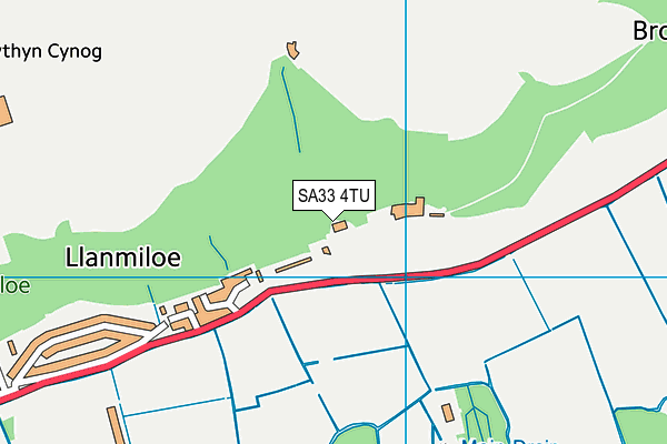 Llanmiloe C.P. School map (SA33 4TU) - OS VectorMap District (Ordnance Survey)