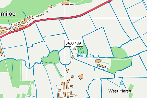 SA33 4UA map - OS VectorMap District (Ordnance Survey)