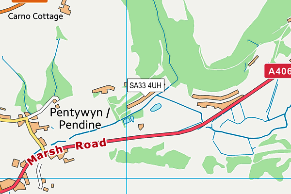 SA33 4UH map - OS VectorMap District (Ordnance Survey)