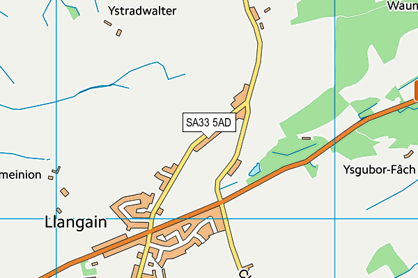 SA33 5AD map - OS VectorMap District (Ordnance Survey)