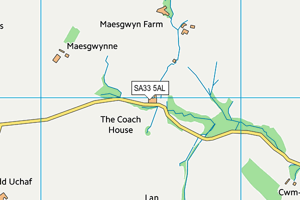 SA33 5AL map - OS VectorMap District (Ordnance Survey)