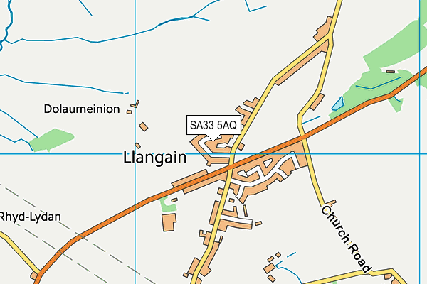 SA33 5AQ map - OS VectorMap District (Ordnance Survey)