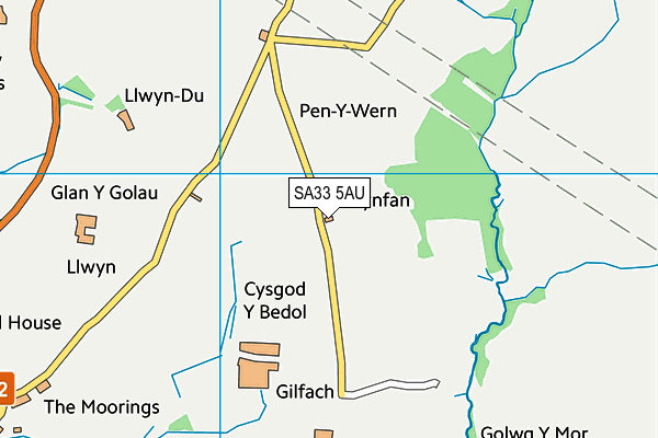 SA33 5AU map - OS VectorMap District (Ordnance Survey)