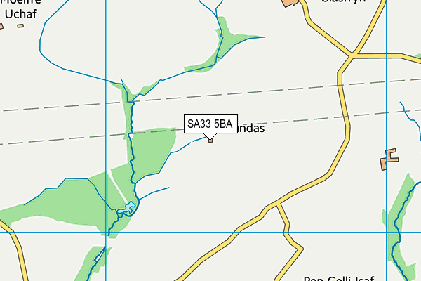 SA33 5BA map - OS VectorMap District (Ordnance Survey)