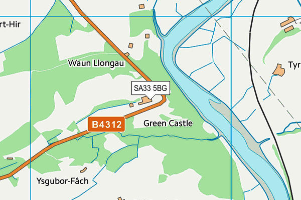 SA33 5BG map - OS VectorMap District (Ordnance Survey)