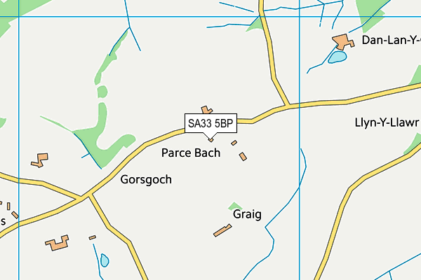 SA33 5BP map - OS VectorMap District (Ordnance Survey)