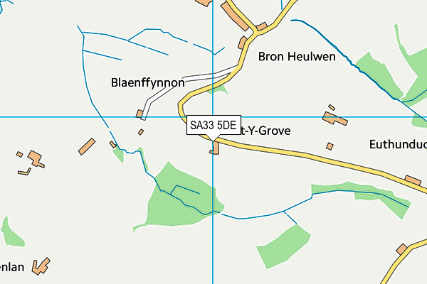 SA33 5DE map - OS VectorMap District (Ordnance Survey)