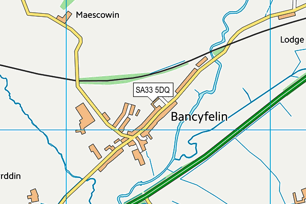 SA33 5DQ map - OS VectorMap District (Ordnance Survey)