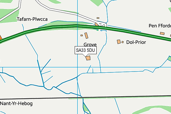 SA33 5DU map - OS VectorMap District (Ordnance Survey)