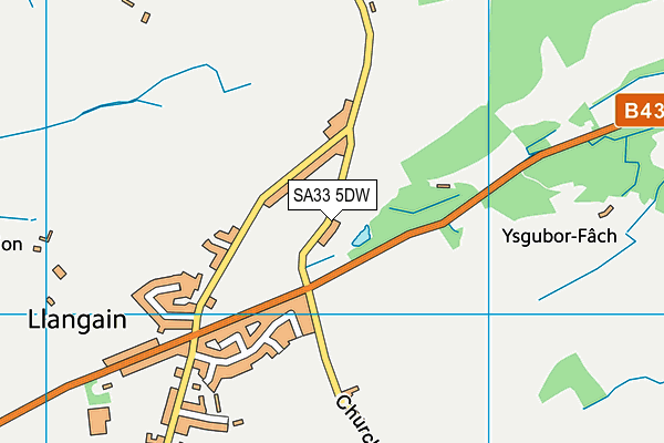 SA33 5DW map - OS VectorMap District (Ordnance Survey)