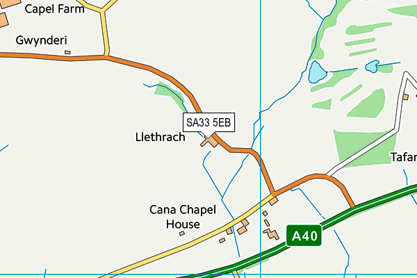 SA33 5EB map - OS VectorMap District (Ordnance Survey)