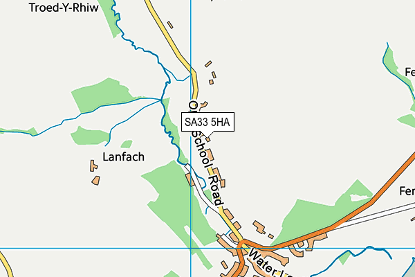 SA33 5HA map - OS VectorMap District (Ordnance Survey)
