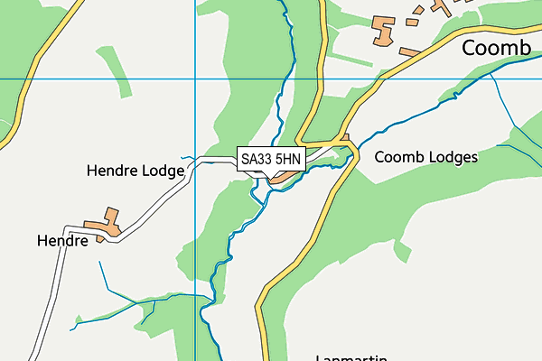 SA33 5HN map - OS VectorMap District (Ordnance Survey)