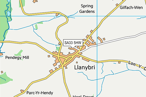 SA33 5HW map - OS VectorMap District (Ordnance Survey)